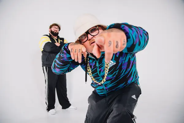 image of 2 rappers portraying rap music